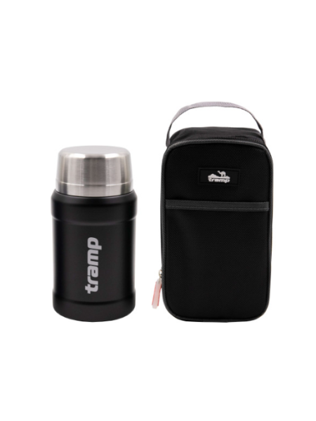 Термос TRAMP з широким горлом 800 мл в чохлі UTRC-132 Чорний