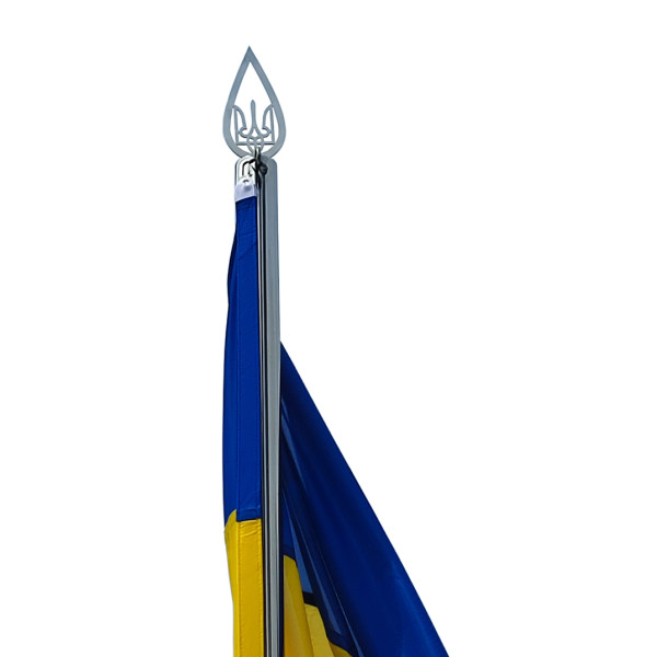 Флагшток із прапором України Flagpole з нержавіючої сталі, 3 м