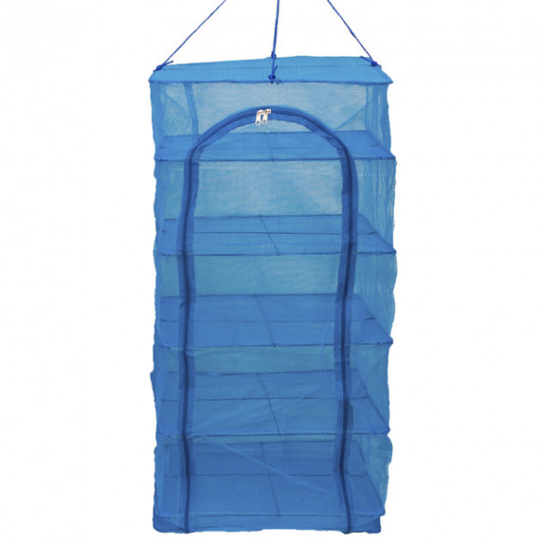 Сетка для сушки рыбы и продуктов (45x45x100см), синяя