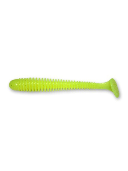 Виброхвост Crazy Fish Vibro Worm 3.4" 8,5 см салатовый кальмар 5шт (12-85-6-6)