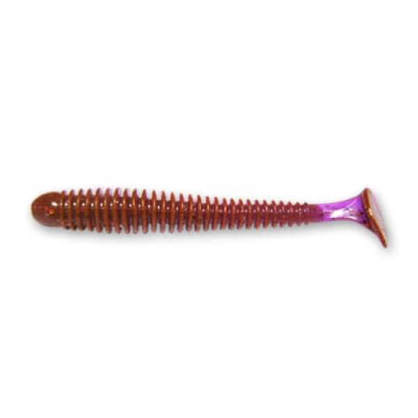 Виброхвост Crazy Fish Vibro Worm 3.4" 8,5 см ультрафиолет кальмар 5шт (12-85-12-6)