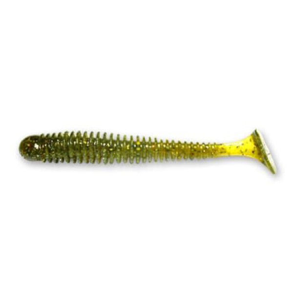 Виброхвост Crazy Fish Vibro Worm 3.4" 8,5 см оливковый кальмар 5шт (12-85-1-6)