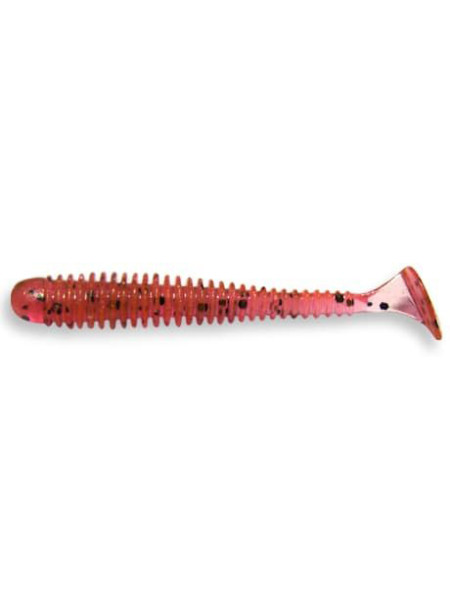 Виброхвост Crazy Fish Vibro Worm 2" 5см фиолетово-перцовый кальмар 8шт (3-5-13-6)