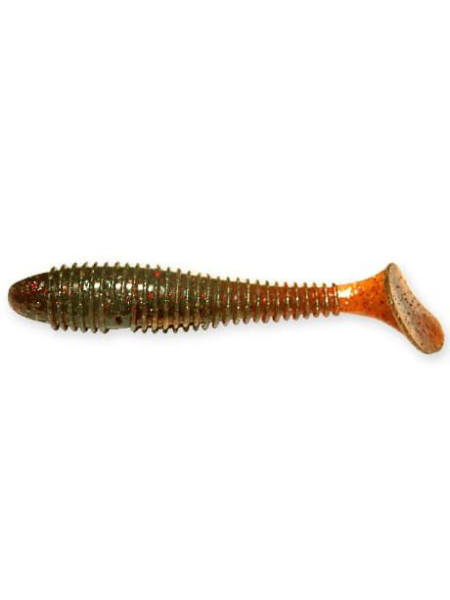 Виброхвост Crazy Fish Vibro fat 4" 10см моторное масло кальмар 4шт (14-10-10-6)