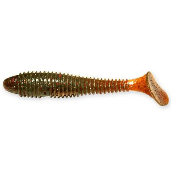 Виброхвост Crazy Fish Vibro fat 4" 10см моторное масло кальмар 4шт (14-10-10-6)
