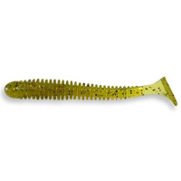 Виброхвост Crazy Fish Vibro Worm 2" 5см оливковый анис 8шт (3-5-1-1)