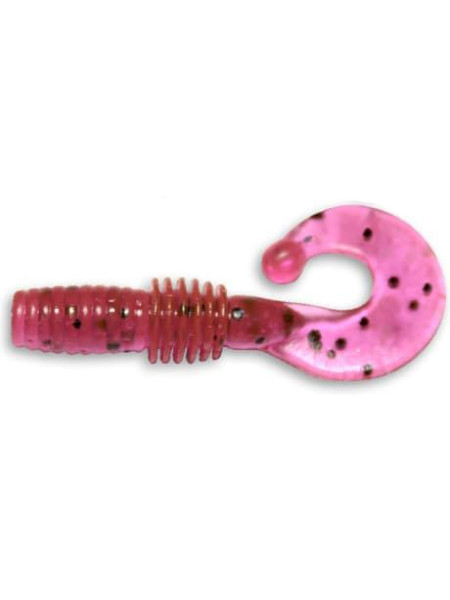 Твистер Crazy Fish Power Mаce 1.6" 4см фиолетово-перцовый креветка 8шт (10-4-13-4)