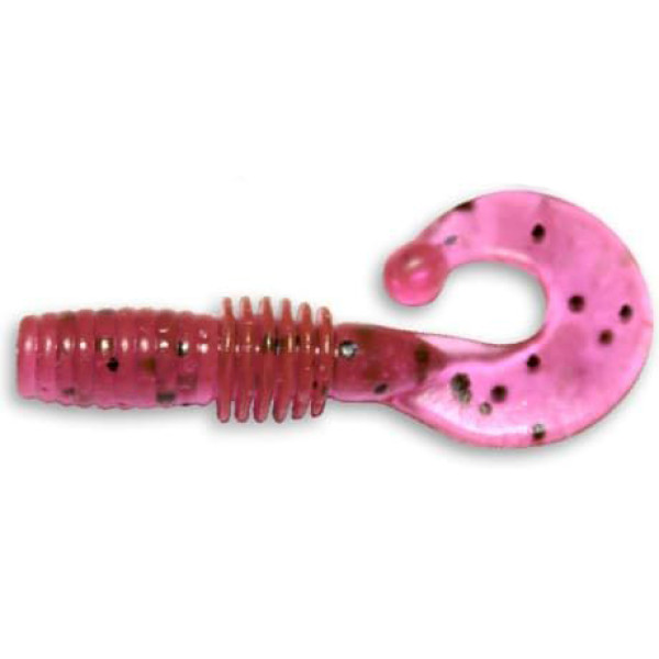 Твистер Crazy Fish Power Mаce 1.6" 4см фиолетово-перцовый креветка 8шт (10-4-13-4)