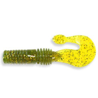 Твистер Crazy Fish Powertail 2.8" 7 см оливковый жареная рыба 5шт (4-7-1-3)