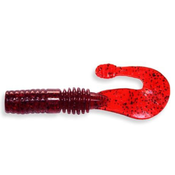 Твистер Crazy Fish Powertail 2.8" 7 см рубиновый жареная рыба 5шт (4-7-11-3)