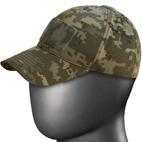 Тактична бейсболка піксельна CAMO-TEC TACTIC CANVAS ММ14 з липучками