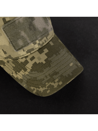 Тактична бейсболка піксельна CAMO-TEC TACTIC CANVAS ММ14 з липучками