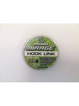  Повідковий матеріал Kosadaka Mirage Hook Link 20lb 25m Brown-Black