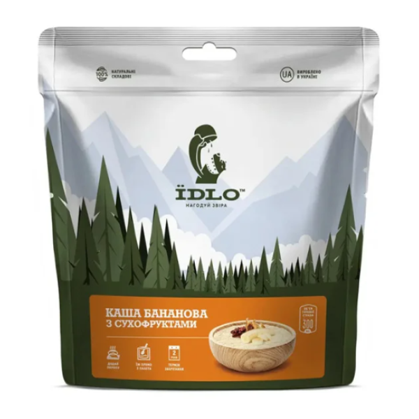 Каша IDLO бананова з сухофруктами