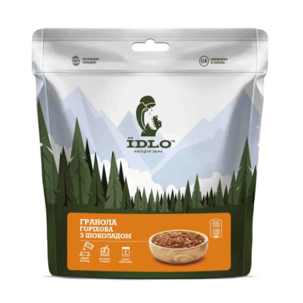 Гранола IDLO горіхова з шоколадом