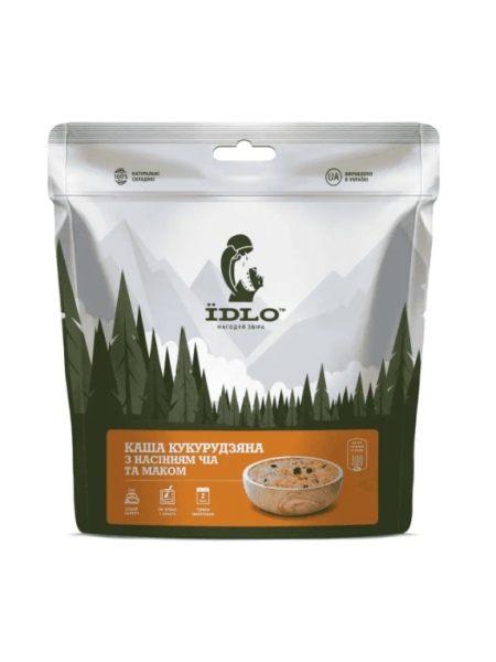 Каша кукурудзяна IDLO з насінням чіа та маком