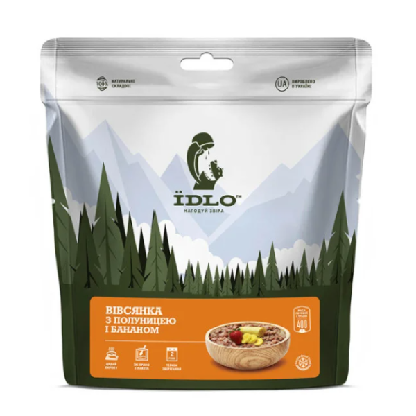 Вівсянка IDLO з полуницею і бананом