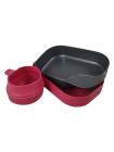 Набір посуду WILDO Camp-A-Box Basic Green, Raspberry