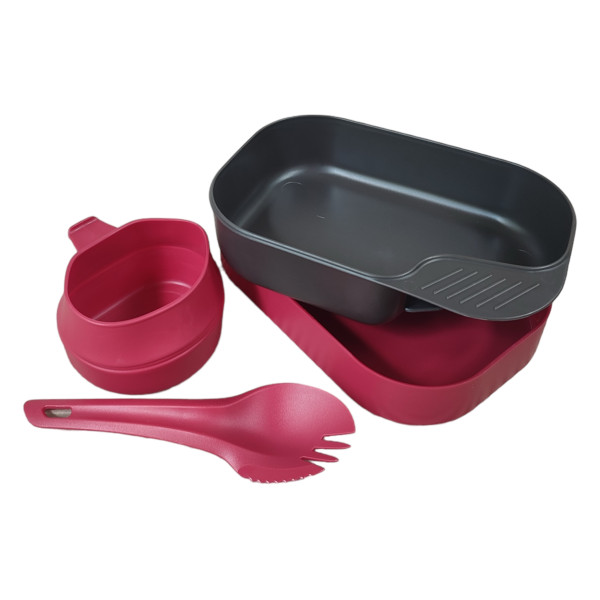 Набір посуду WILDO Camp-A-Box Light Green, Raspberry