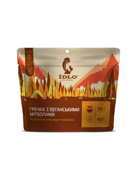 Гречка IDLO з веганськими мітболами