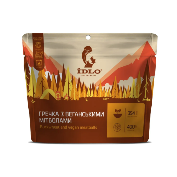 Гречка IDLO з веганськими мітболами